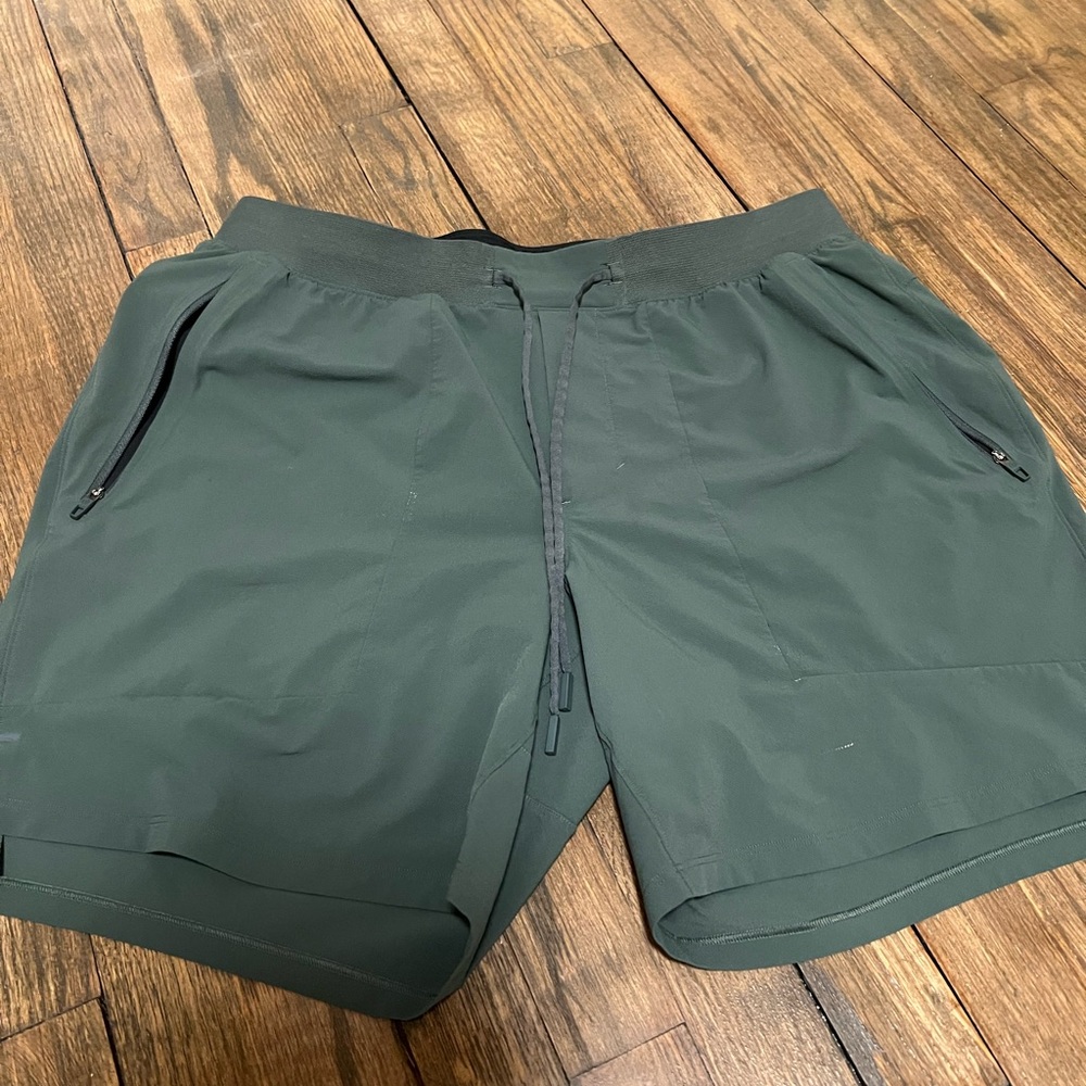 lululemon athletica Men's Dark Green Athletic Shorts
